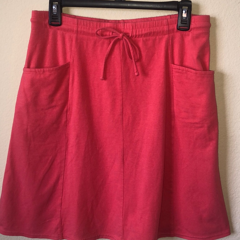 J. Jill Comfy Soft Coral Pocketed A-Line Skirt - Size XS
